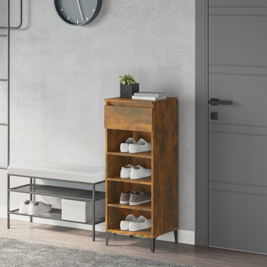 Scarpiera Rovere Fumo 40x36x105 cm in Legno Multistrato - homemem39