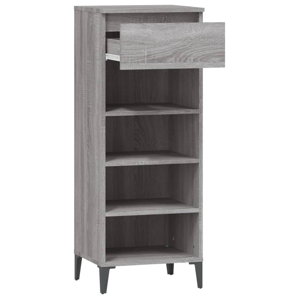 Scarpiera Grigio Sonoma 40x36x105 cm in Legno Multistrato - homemem39