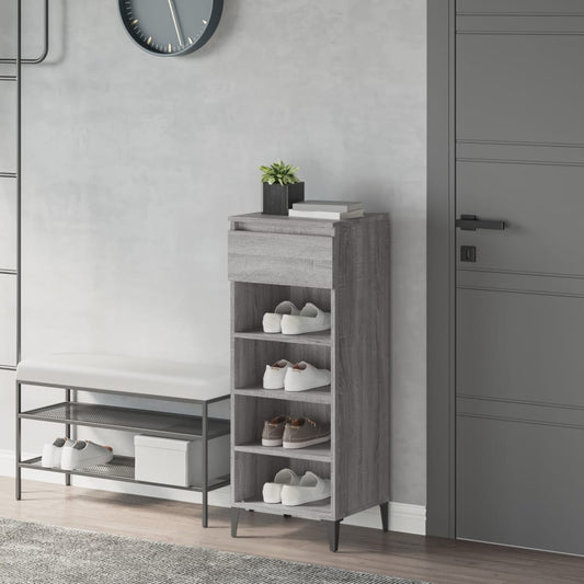 Scarpiera Grigio Sonoma 40x36x105 cm in Legno Multistrato - homemem39