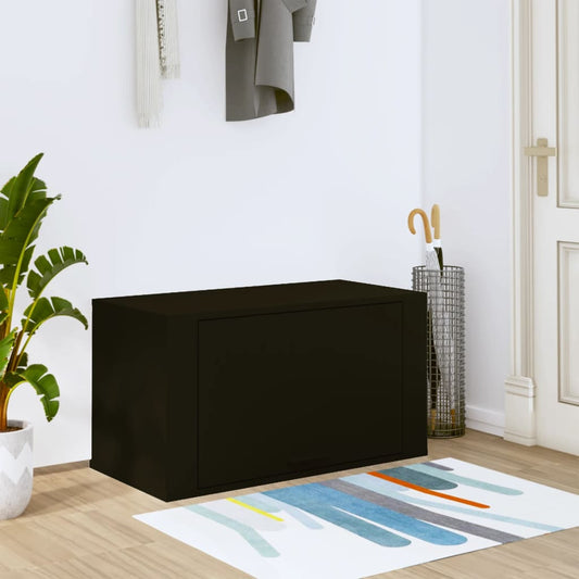 Scarpiera a Parete nero 70x35x38 cm Legno Multistrato - homemem39