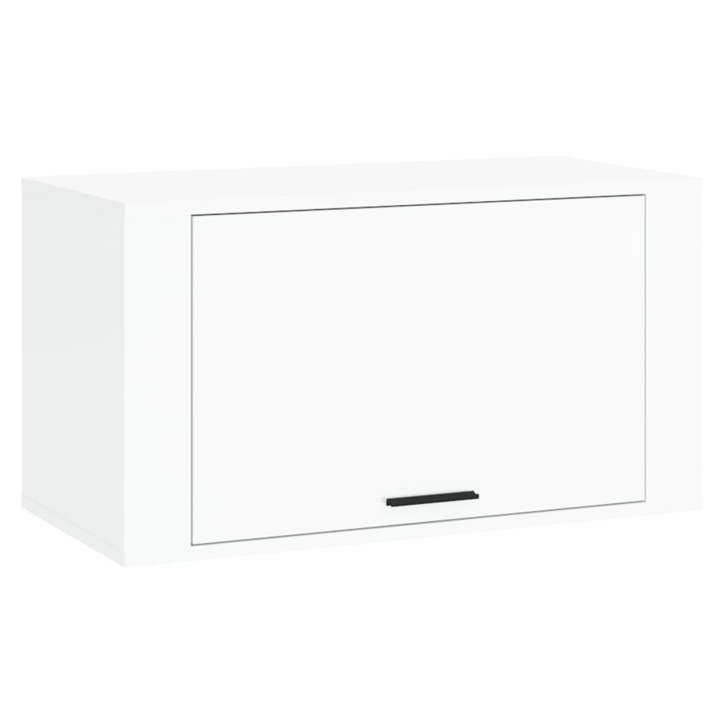 Scarpiera a Parete Bianco Lucido 70x35x38 cm Legno Multistrato - homemem39