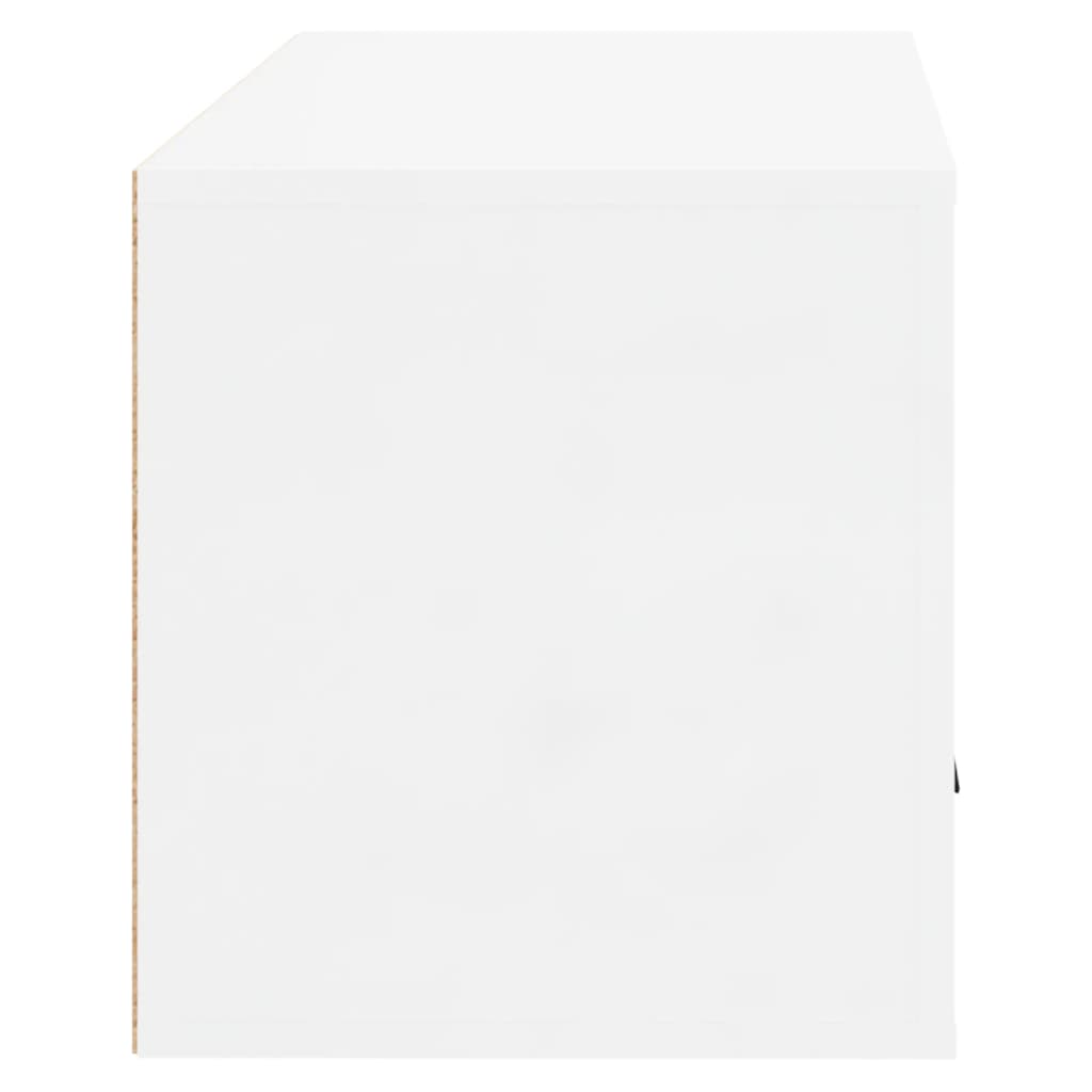 Scarpiera a Parete Bianco Lucido 70x35x38 cm Legno Multistrato - homemem39