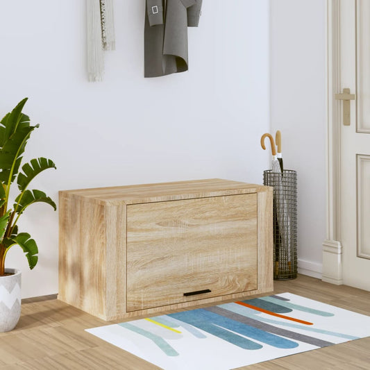 Scarpiera a Parete Rovere Sonoma 70x35x38 cm Legno Multistrato - homemem39