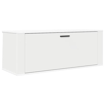 Scarpiera a Muro Bianca 100x35x38 cm in Legno Multistrato - homemem39