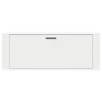 Scarpiera a Muro Bianca 100x35x38 cm in Legno Multistrato - homemem39