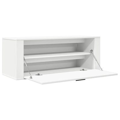 Scarpiera a Muro Bianca 100x35x38 cm in Legno Multistrato - homemem39