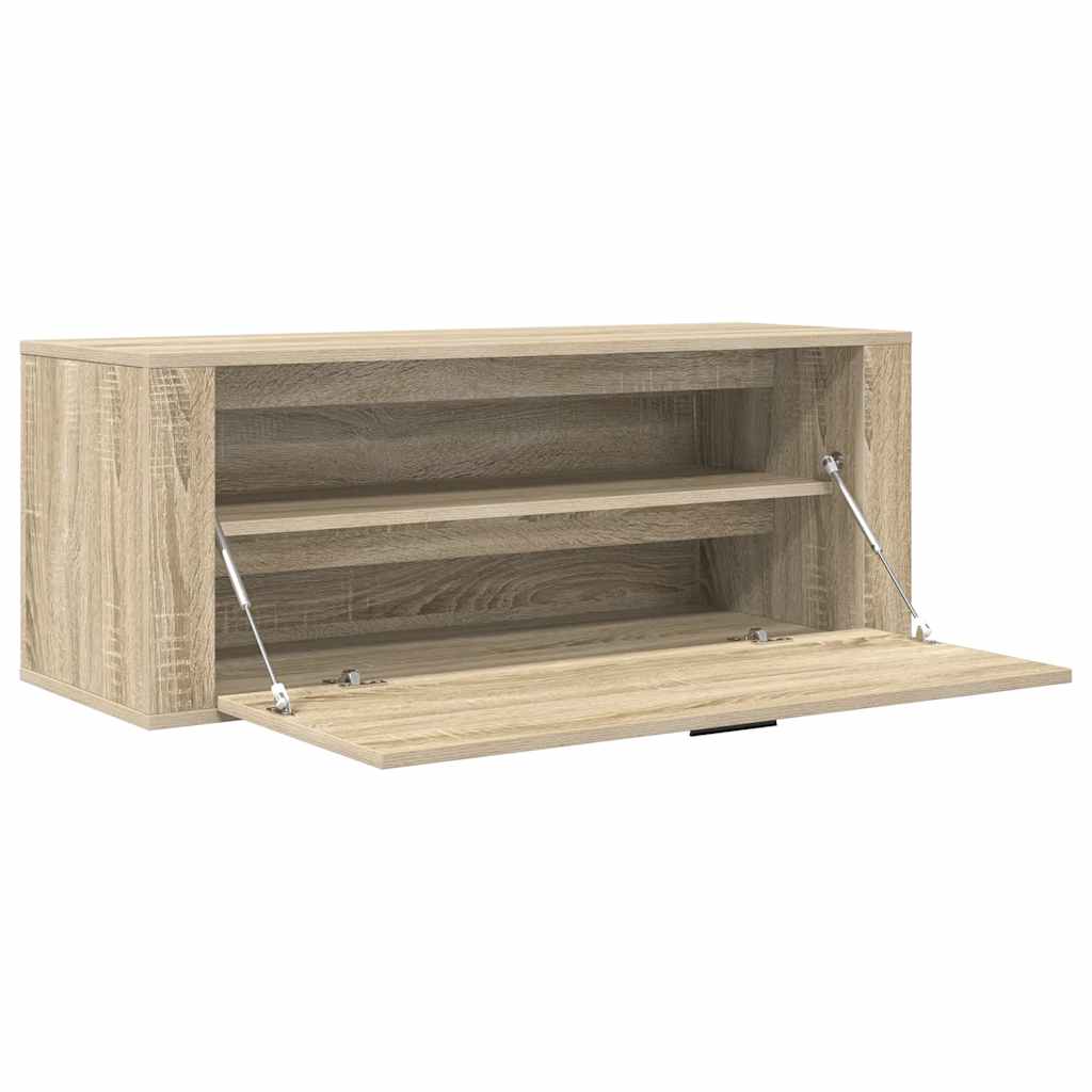 Scarpiera a Muro Rovere Sonoma 100x35x38cm in Legno Multistrato - homemem39