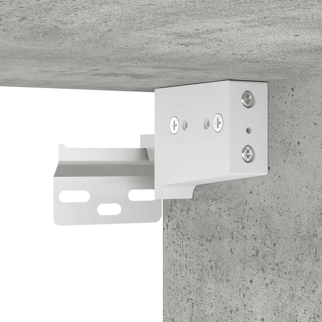 Scarpiera a Muro Grigio Cemento100x35x38cm in Legno Multistrato - homemem39