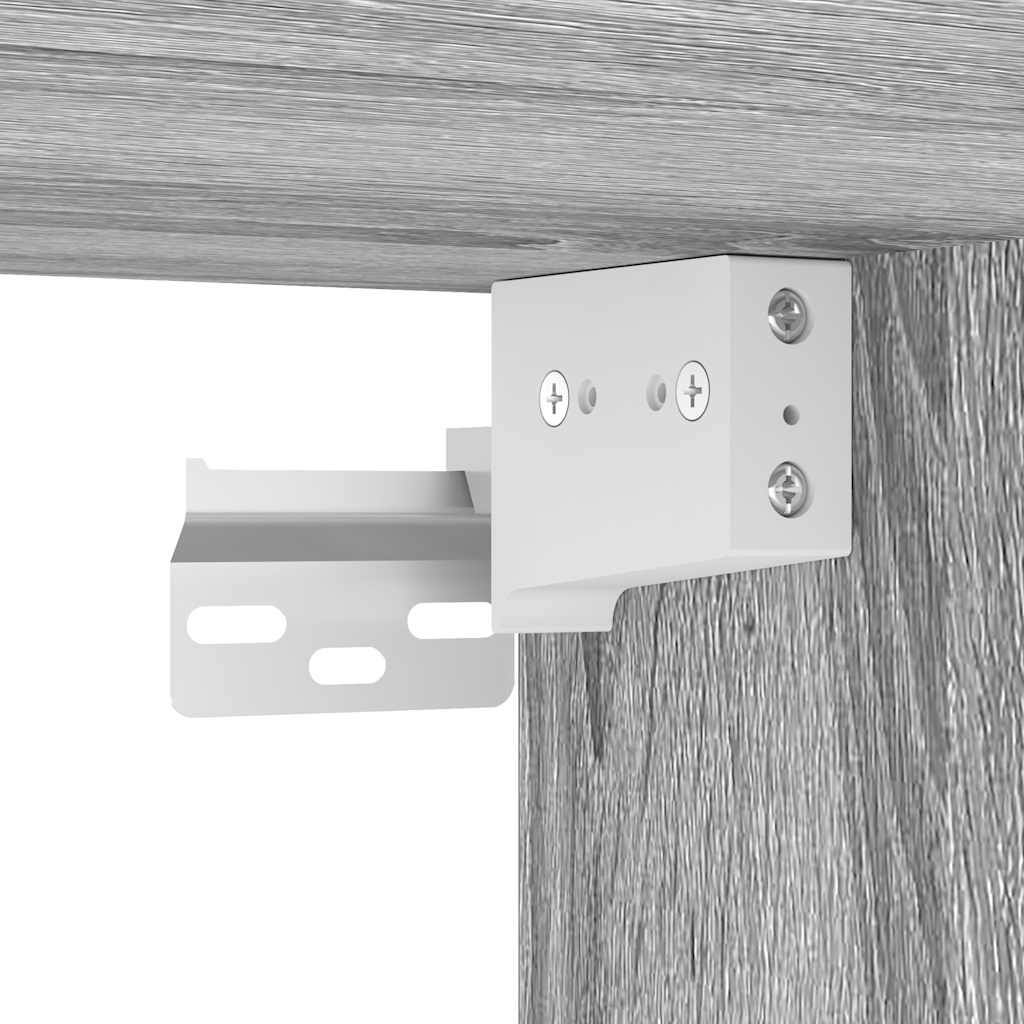 Scarpiera a Muro Grigio Sonoma 100x35x38cm in Legno Multistrato - homemem39