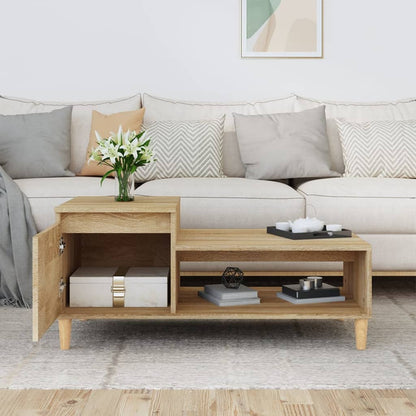 Tavolino da Salotto Rovere Sonoma 100x50x45cm Legno Multistrato | homemem39