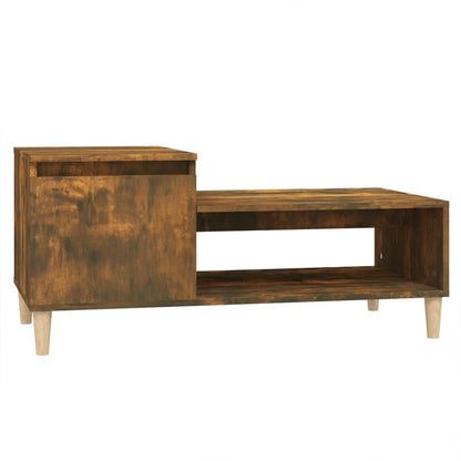 Tavolino da Salotto Rovere Fumo 100x50x45 cm Legno Multistrato | homemem39