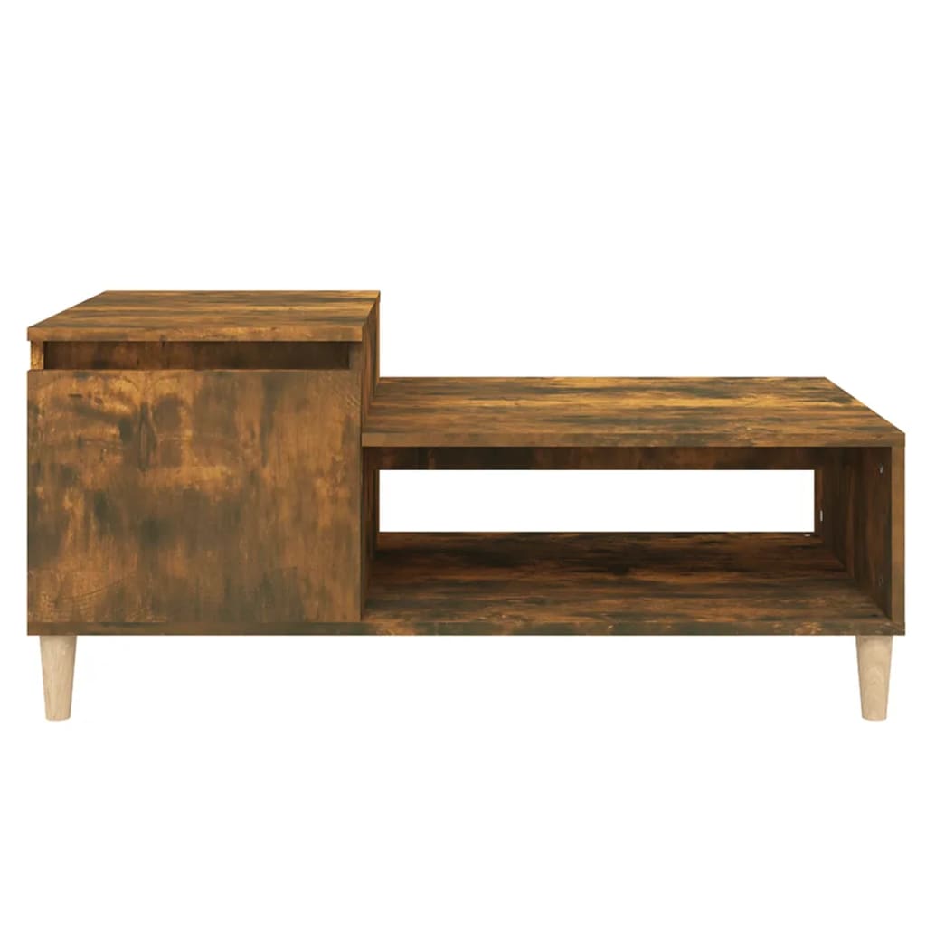 Tavolino da Salotto Rovere Fumo 100x50x45 cm Legno Multistrato | homemem39