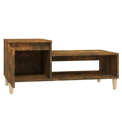 Tavolino da Salotto Rovere Fumo 100x50x45 cm Legno Multistrato | homemem39