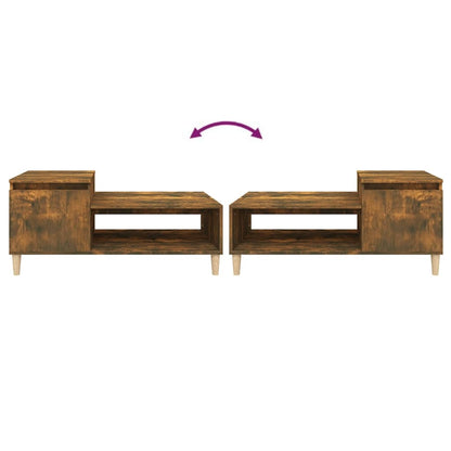 Tavolino da Salotto Rovere Fumo 100x50x45 cm Legno Multistrato | homemem39