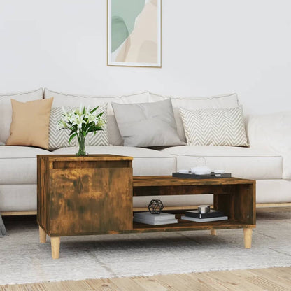 Tavolino da Salotto Rovere Fumo 100x50x45 cm Legno Multistrato | homemem39
