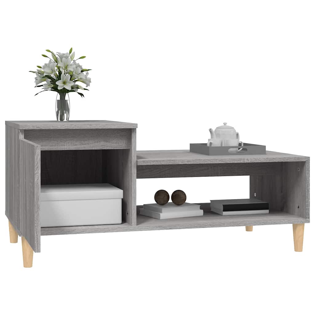 Tavolino da Salotto grigio sonoma 100x50x45cm Legno Multistrato