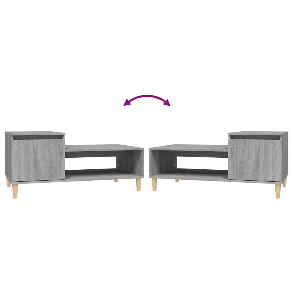 Tavolino da Salotto grigio sonoma 100x50x45cm Legno Multistrato