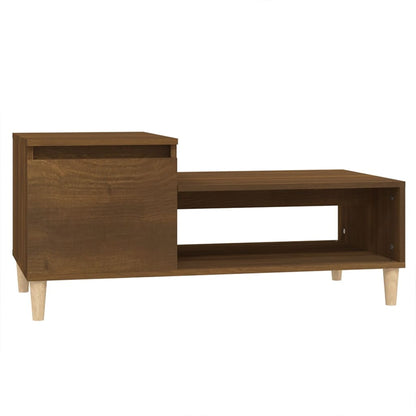Tavolino da Salotto Rovere Marrone100x50x45cm Legno Multistrato | homemem39