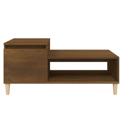 Tavolino da Salotto Rovere Marrone100x50x45cm Legno Multistrato | homemem39