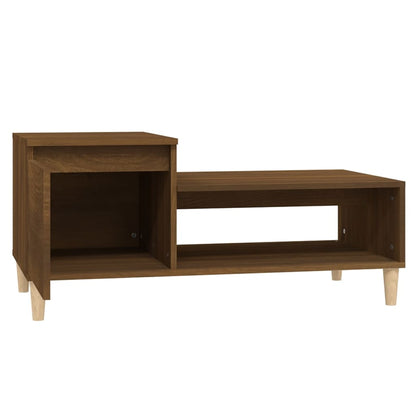 Tavolino da Salotto Rovere Marrone100x50x45cm Legno Multistrato | homemem39