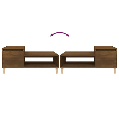 Tavolino da Salotto Rovere Marrone100x50x45cm Legno Multistrato | homemem39