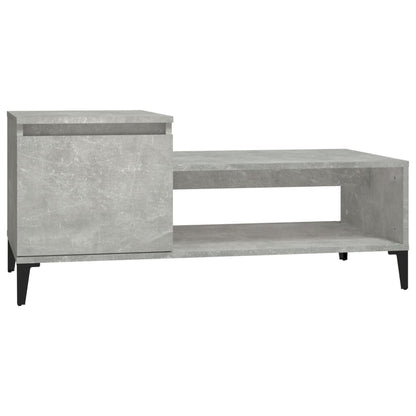 Tavolino Salotto Grigio Cemento 100x50x45 cm Legno Multistrato | homemem39