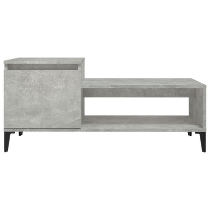 Tavolino Salotto Grigio Cemento 100x50x45 cm Legno Multistrato | homemem39