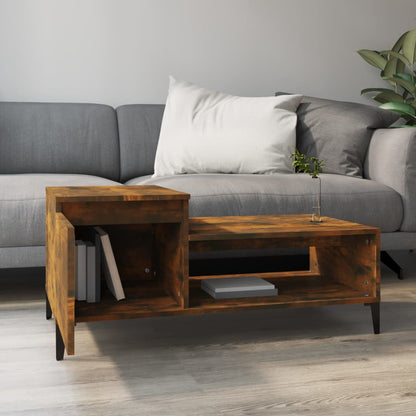 Tavolino da Salotto Rovere Fumo 100x50x45 cm Legno Multistrato | homemem39