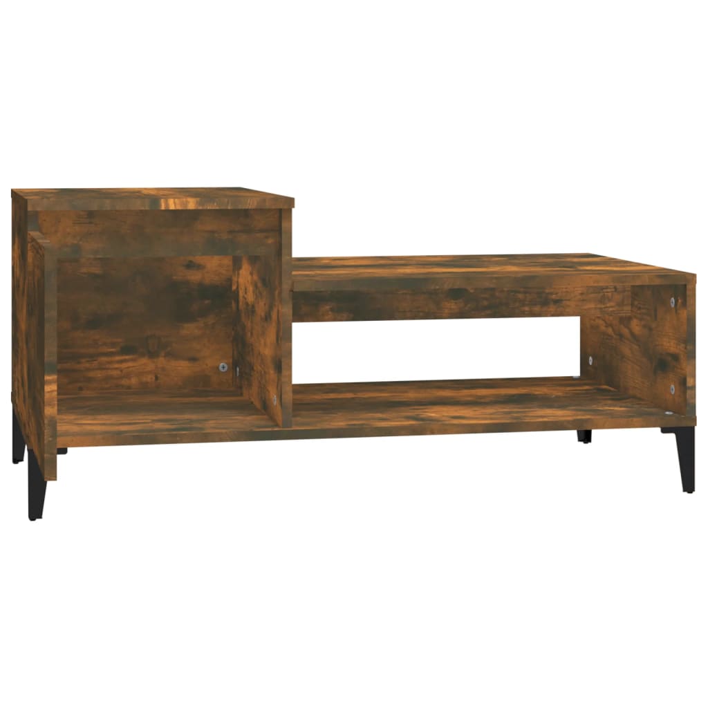 Tavolino da Salotto Rovere Fumo 100x50x45 cm Legno Multistrato | homemem39