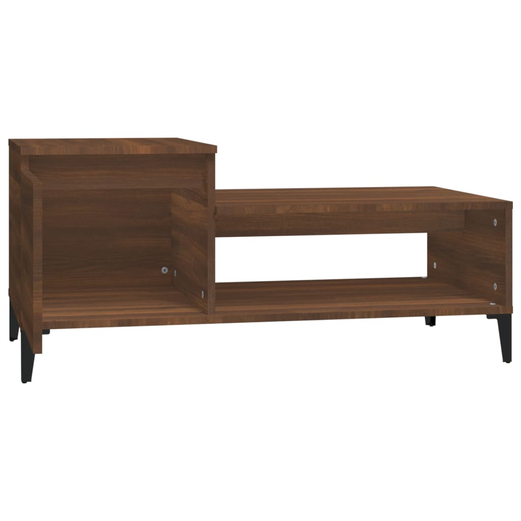 Tavolino da Salotto Rovere Marrone100x50x45cm Legno Multistrato | homemem39