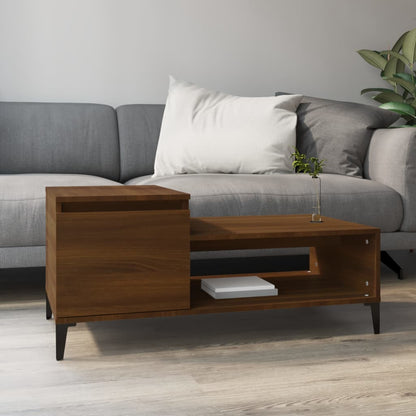 Tavolino da Salotto Rovere Marrone100x50x45cm Legno Multistrato | homemem39