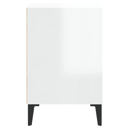 Mobile Porta TV Bianco Lucido 100x35x55 cm in Legno Multistrato - homemem39