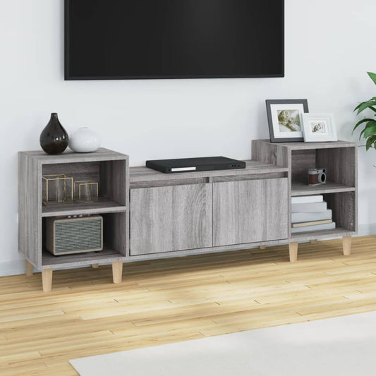 Mobile TV Grigio Sonoma 160x35x55 cm in Legno Multistrato - homemem39