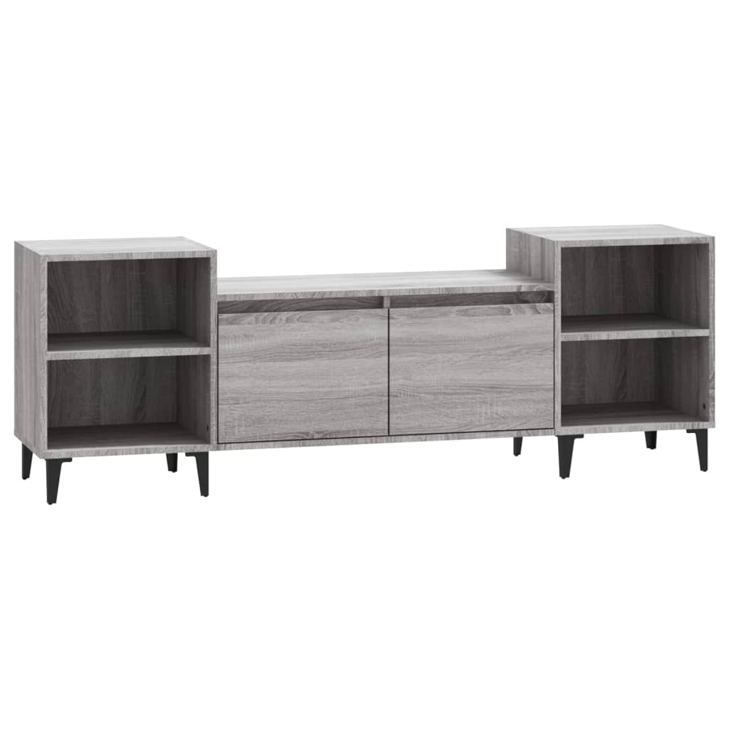 Mobile TV Grigio Sonoma 160x35x55 cm in Legno Multistrato - homemem39