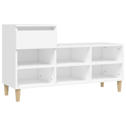 Scarpiera Bianca 102x36x60 cm in Legno Multistrato