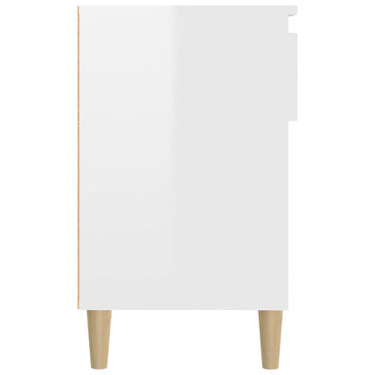Scarpiera Bianco Lucido 102x36x60 cm in Legno Multistrato - homemem39