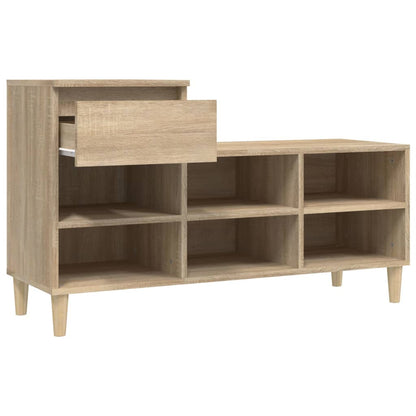 Scarpiera Rovere Sonoma 102x36x60 cm in Legno Multistrato