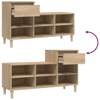 Scarpiera Rovere Sonoma 102x36x60 cm in Legno Multistrato