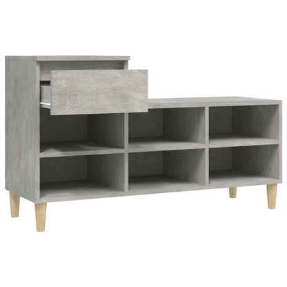 Scarpiera Grigio Cemento 102x36x60 cm in Legno Multistrato