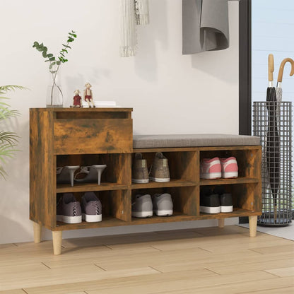 Scarpiera Rovere Fumo 102x36x60 cm in Legno Multistrato - homemem39