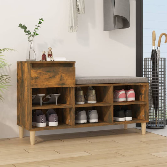 Scarpiera Rovere Fumo 102x36x60 cm in Legno Multistrato - homemem39