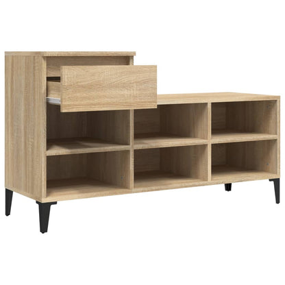 Scarpiera Rovere Sonoma 102x36x60 cm in Legno Multistrato