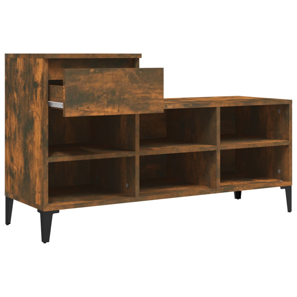 Scarpiera Rovere Fumo 102x36x60 cm in Legno Multistrato - homemem39