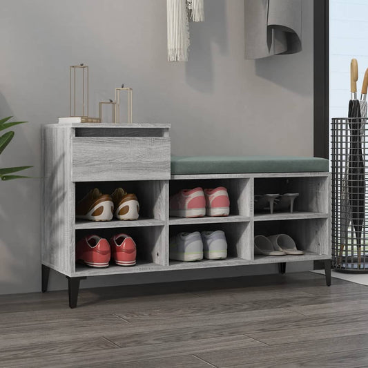 Scarpiera Grigio Sonoma 102x36x60 cm in Legno Multistrato - homemem39