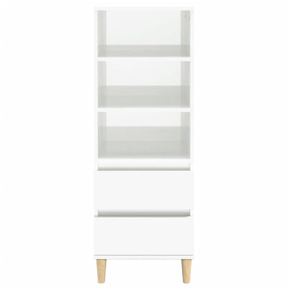 Credenza Bianco Lucido 40x36x110 cm in Legno Multistrato - homemem39