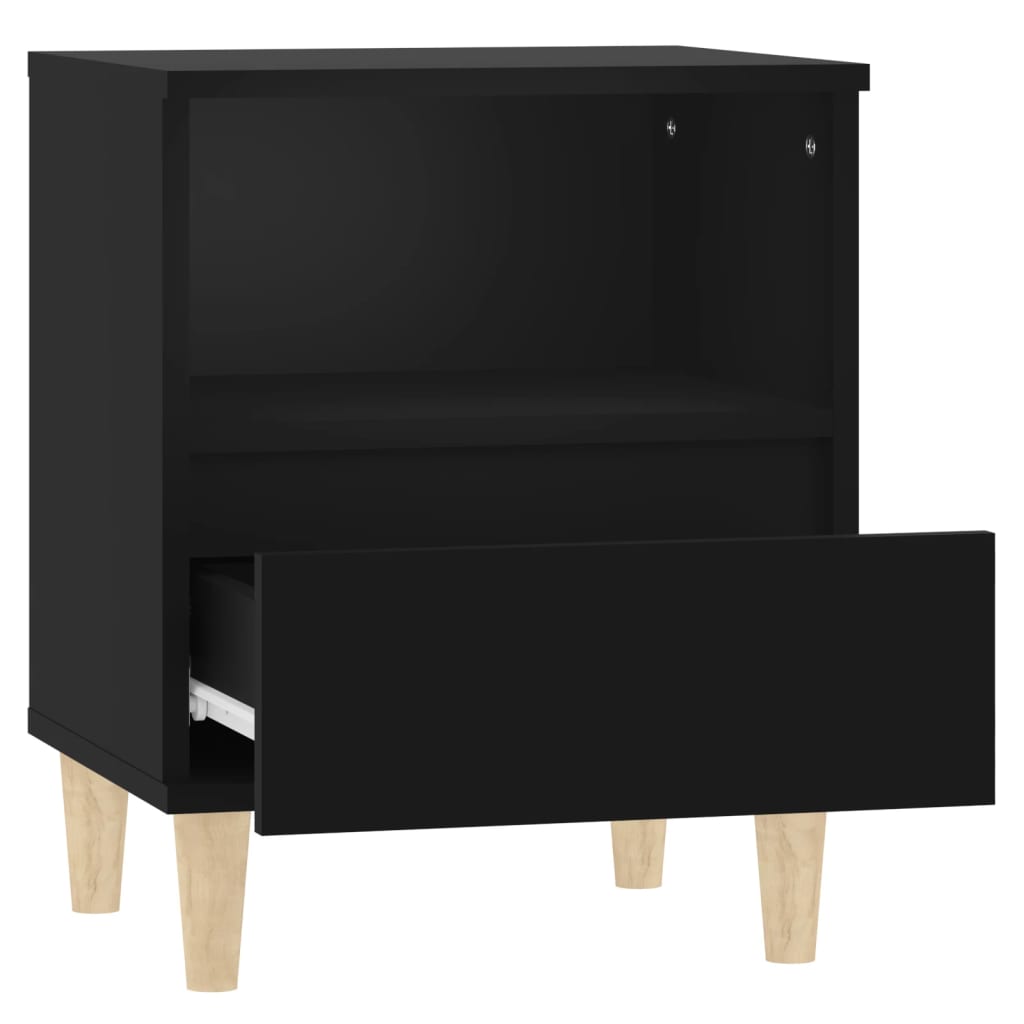 Comodino Nero 40x35x50 cm - homemem39