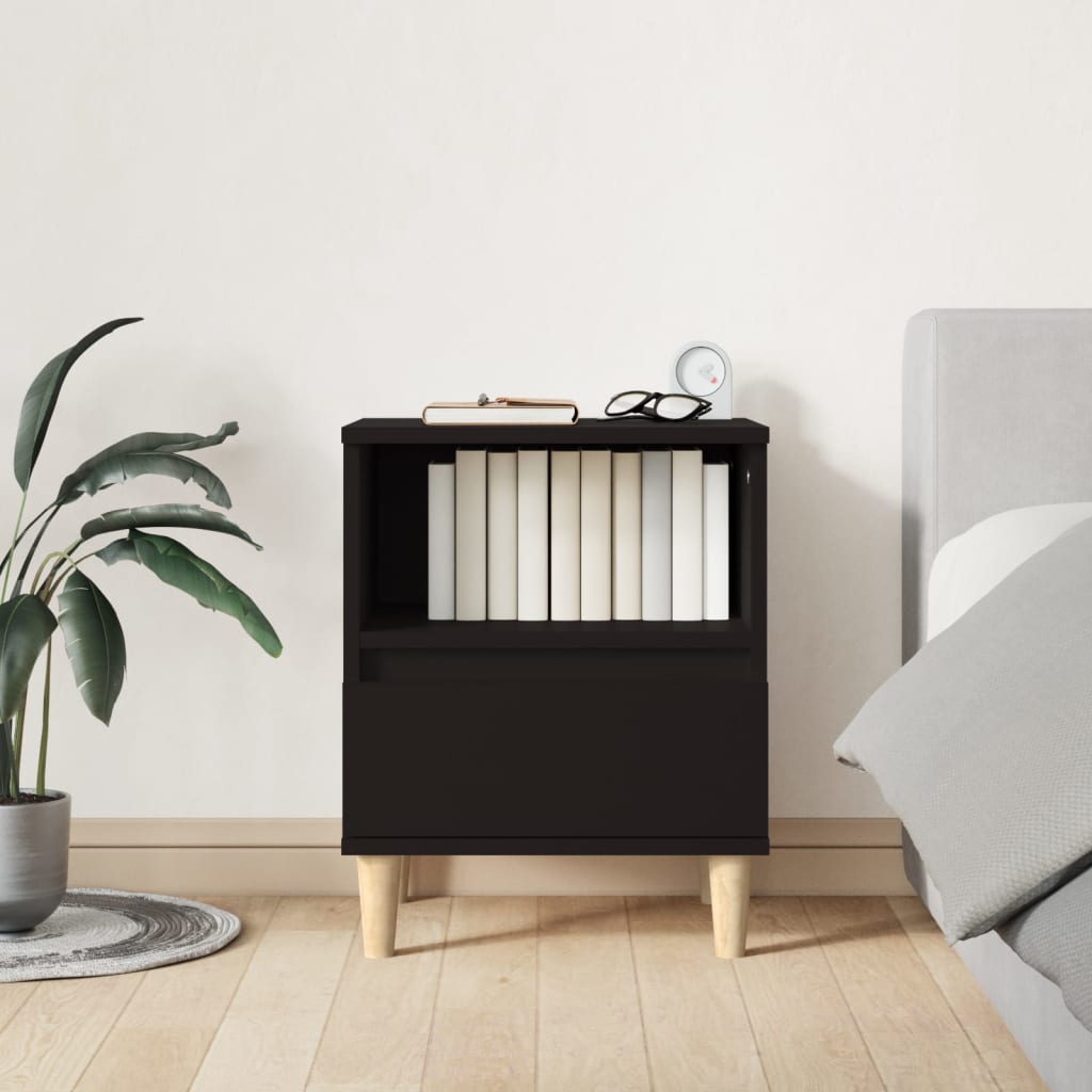Comodino Nero 40x35x50 cm - homemem39