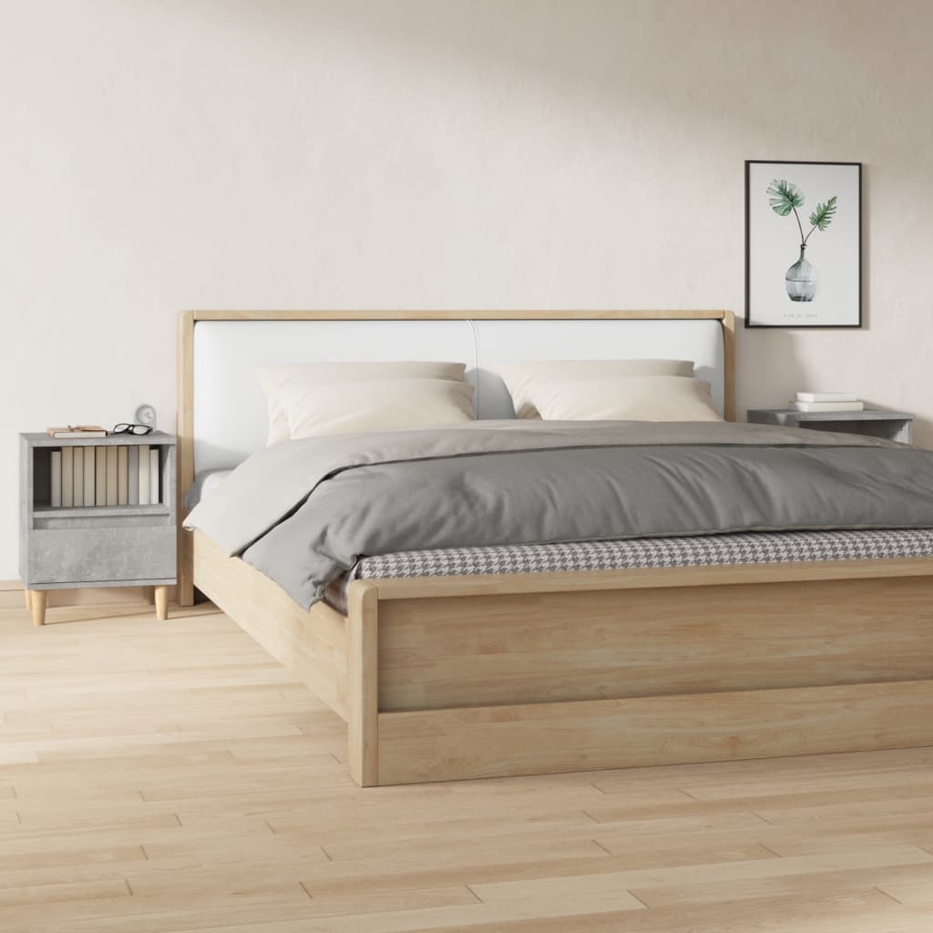 Comodini 2 pz Grigio Cemento 40x35x50 cm - homemem39