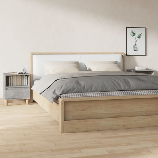 Comodini 2 pz Grigio Cemento 40x35x50 cm - homemem39
