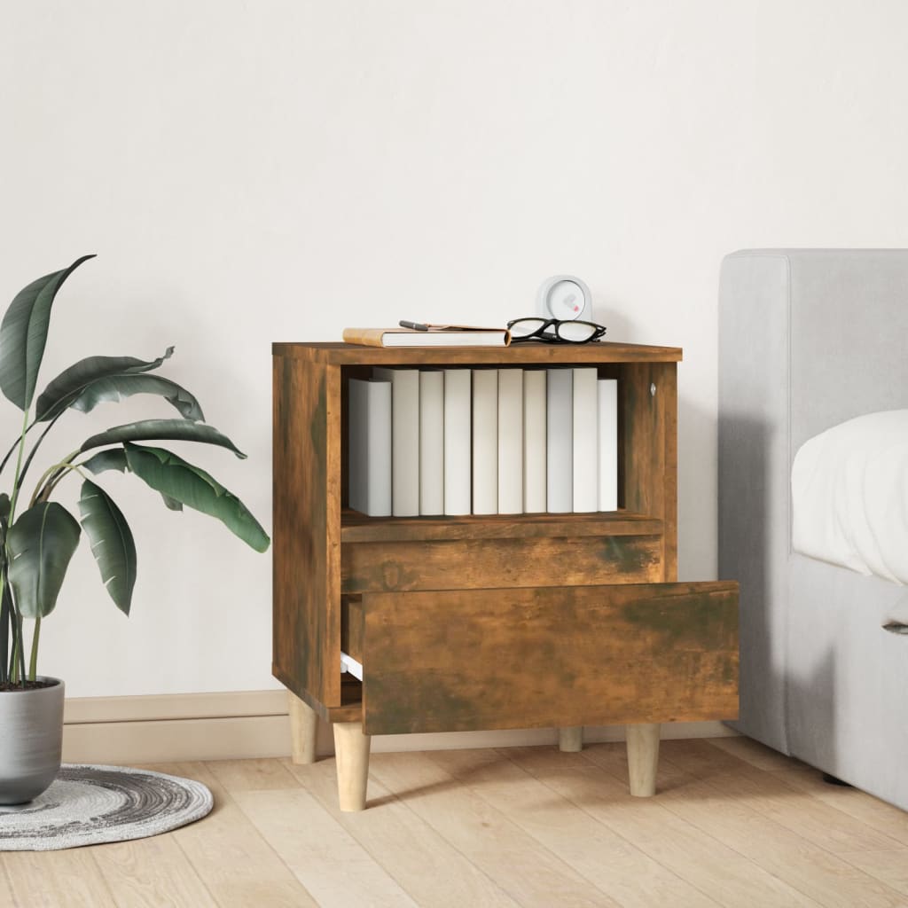 Comodino Rovere Fumo 40x35x50 cm - homemem39